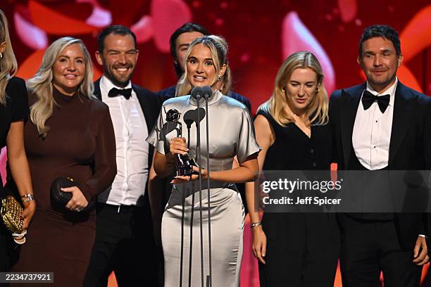 Molly-Mae Hague accepts the 'Authored Doc' Award during the NTA's 2025 at The O2 Arena on September 10, 2025 in London, England.