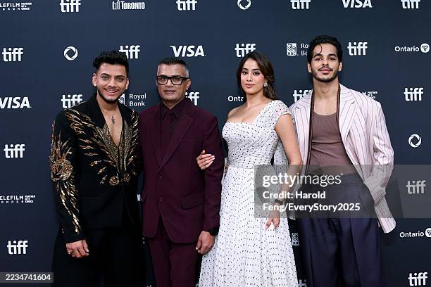 Vishal Jethwa, Neeraj Ghaywan, Janhvi Kapoor, and Ishaan Khatter attend the premiere of "Homebound" during the 2025 Toronto International Film...