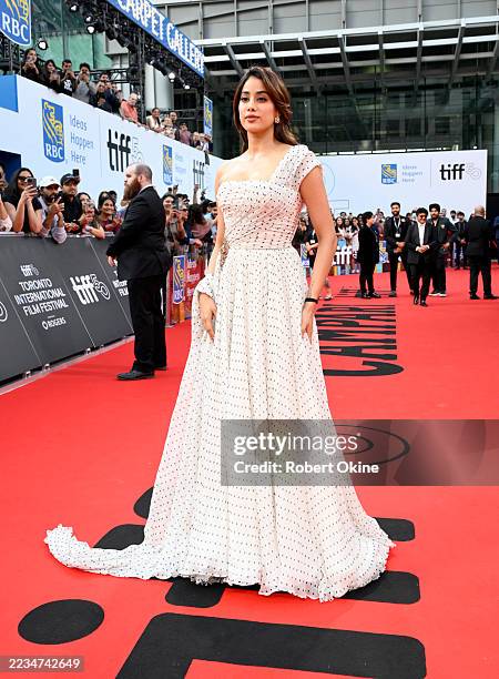 Janhvi Kapoor attends the premiere of "Homebound" during the 2025 Toronto International Film Festival at Roy Thomson Hall on September 10, 2025 in...