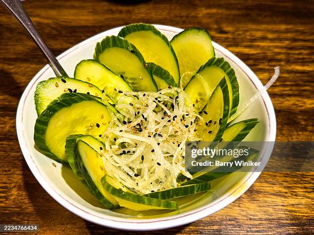 sunomono salad - sunomono stock pictures, royalty-free photos & images