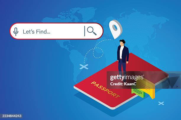 ilustraciones, imágenes clip art, dibujos animados e iconos de stock de barra de búsqueda sobre fondo abstracto. mapa del mundo y diseño conceptual de viajes. ilustración vectorial. ilustración de stock - pago con tarjeta