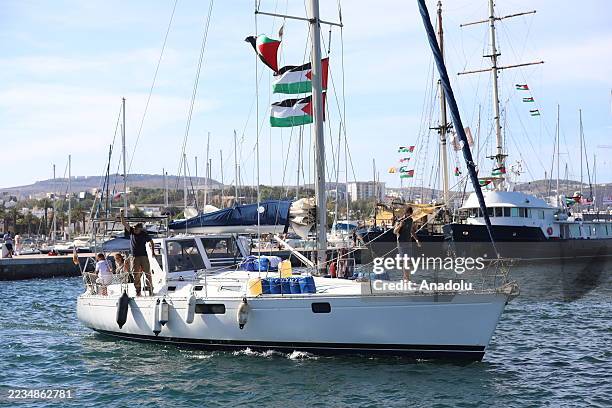 First vessel of the Global Sumud Flotilla sets sail from Binzert Port, heading to Gaza to break the Israeli blockade and deliver humanitarian aid in...