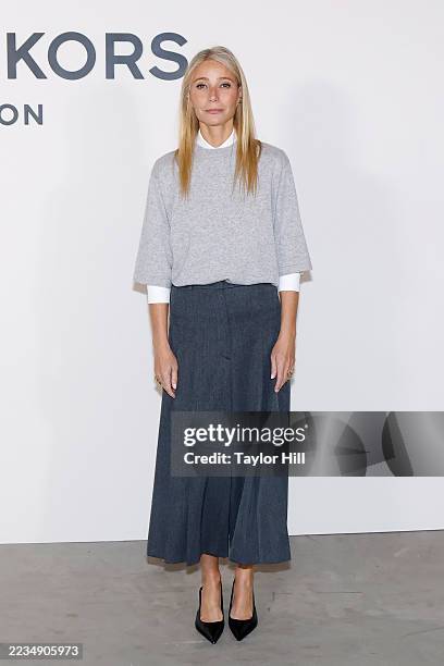 Gwyneth Paltrow attends the S/S 2026 Michael Kors fashion show during New York Fashion Week at Terminal Warehouse on September 11, 2025 in New York...