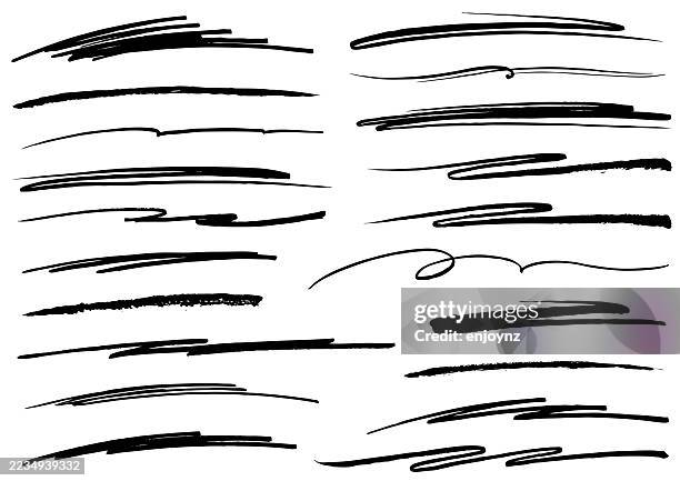 illustrations, cliparts, dessins animés et icônes de marqueur noir soulignant les motifs vecteur - marqueur permanent