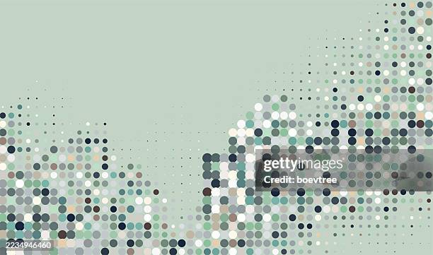 abstract fluidity colorful half tone dots pattern texture background - moire background stock illustrations