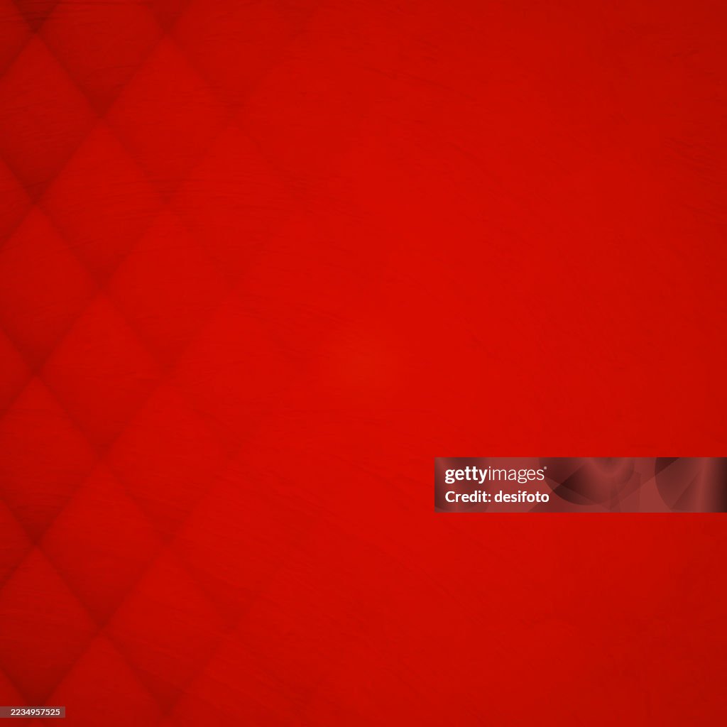 Abstract three dimensional blank empty full frame modern art diamond pattern slanted checked design 3D quilted design at the edge of bright vibrant red square vector background with copy space
