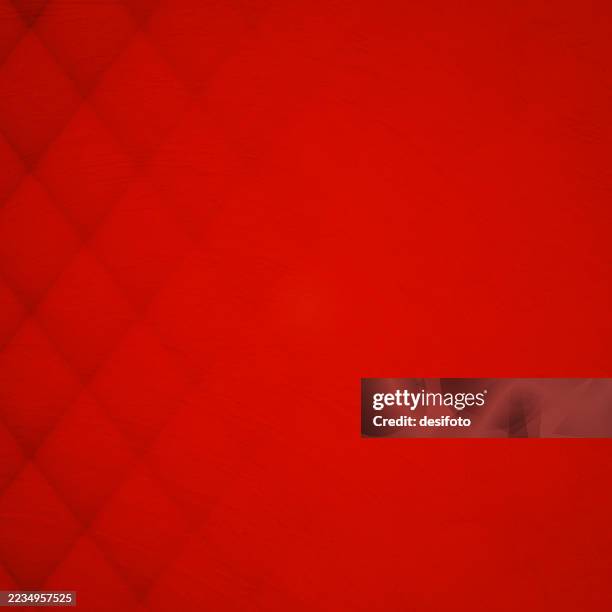 abstract three dimensional blank empty full frame modern art diamond pattern slanted checked design 3d quilted design at the edge of bright vibrant red square vector background with copy space - quilting stock illustrations