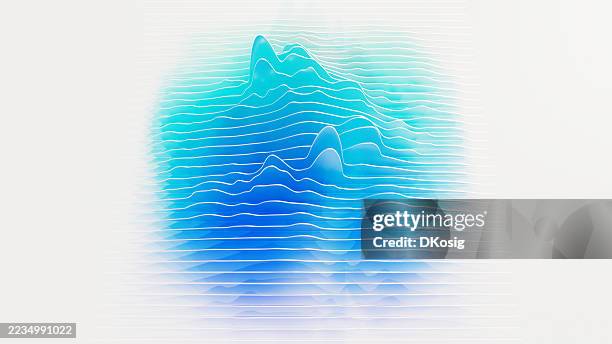 evaluating data - blue wave pattern - digital analytics, technology, abstract water - data center white stock pictures, royalty-free photos & images