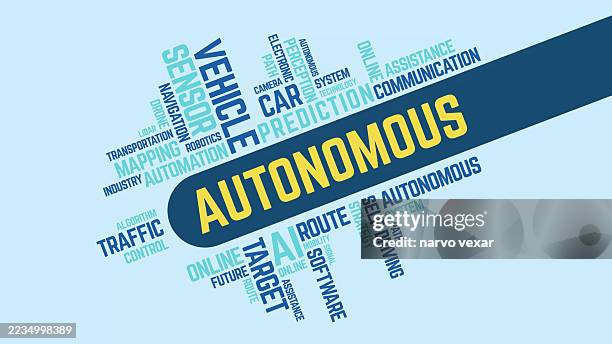 ilustraciones, imágenes clip art, dibujos animados e iconos de stock de nube de palabras de tecnología de inteligencia artificial y vehículos autónomos - autonomous vehicle lidar