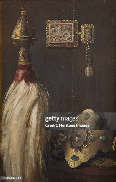 Study of a Turkish Horse-Tail Ensign and Nose-Band, circa 1879. Creator: Stanislaus von Chlebowski.