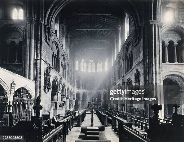 The church of St Bartholomew the Great; interior view facing East ...