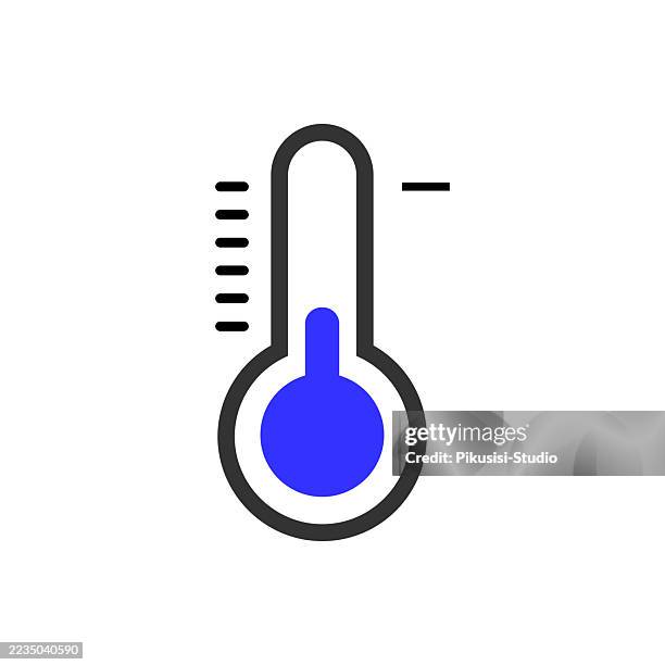 Thermometer Icon Minimalist Temperature Symbol, Foto de stock