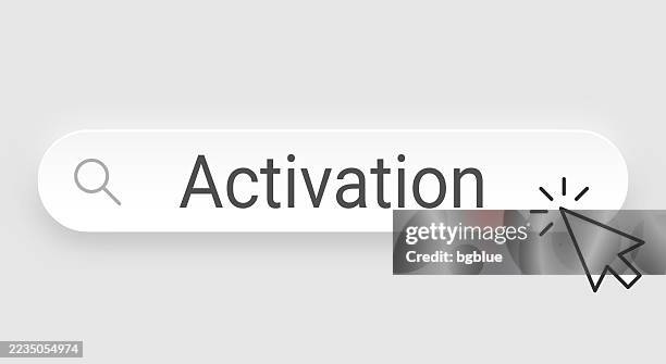 activation - search bar with cursor on blank background - switch on stock illustrations