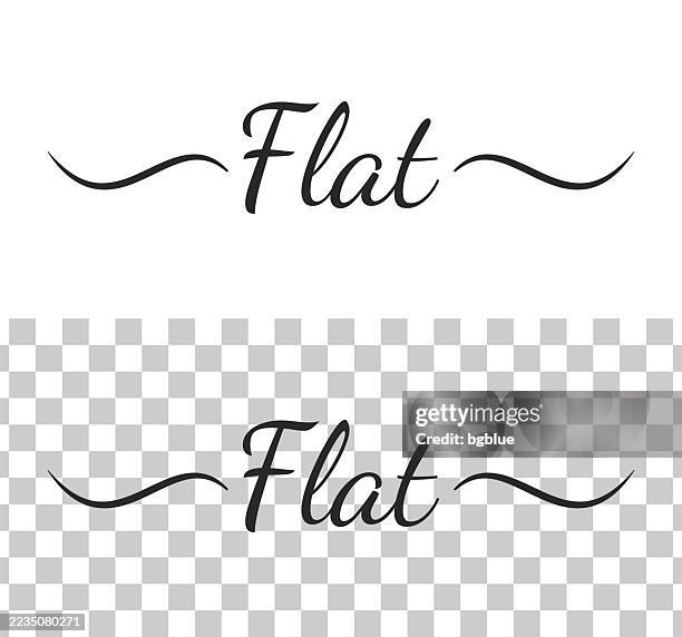 flat - calligraphy text with swashes on blank background - old apartment complex stock illustrations