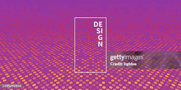 abstract red background with polka dots - trendy 3d background - deep red sunset stock illustrations