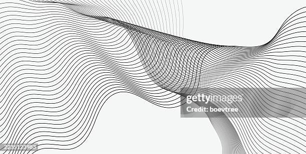 abstract fluidity wire lines technology backgrounds - data flow white background stock illustrations