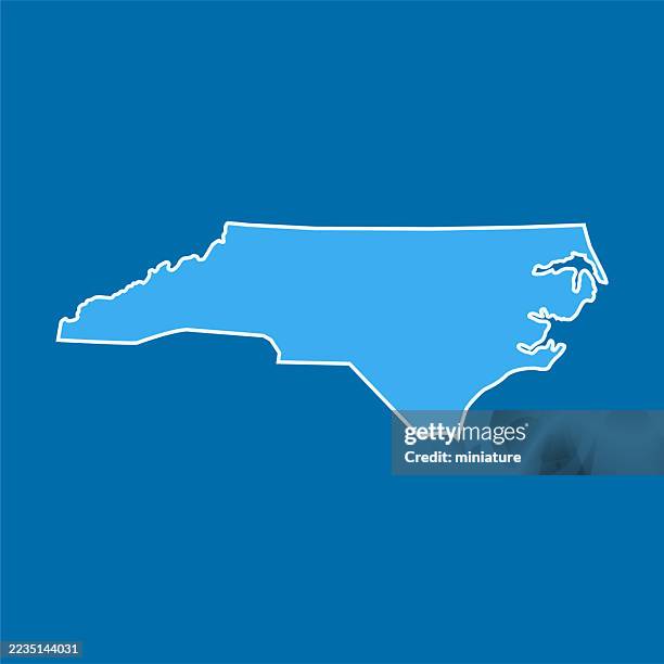 north carolina map - north carolina stock illustrations