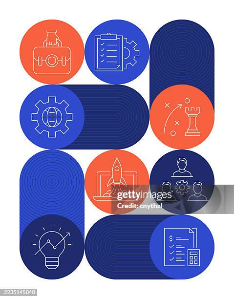 project planning concept banner design. analysis, strategy, leadership, development. - profit sharing stock illustrations