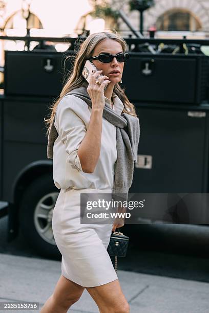Street Style during New York RTW Spring Fashion Week 2026 on September 15, 2025 in New York, New York.