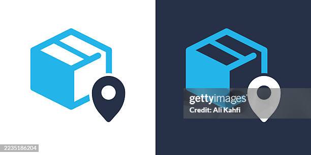 location glyph solid icon. solid icon that can be applied anywhere, simple, pixel perfect and modern style. - hands opening box stock illustrations