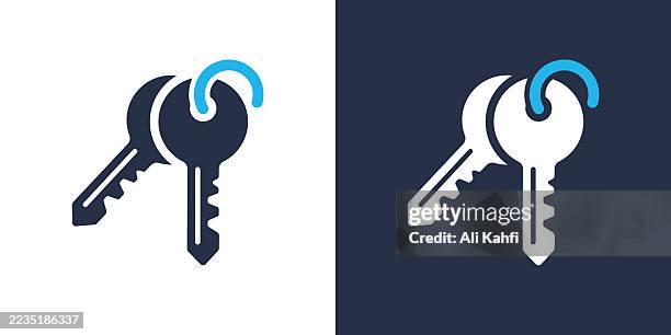 keys glyph solid icon. solid icon that can be applied anywhere, simple, pixel perfect and modern style. - locksmith stock illustrations
