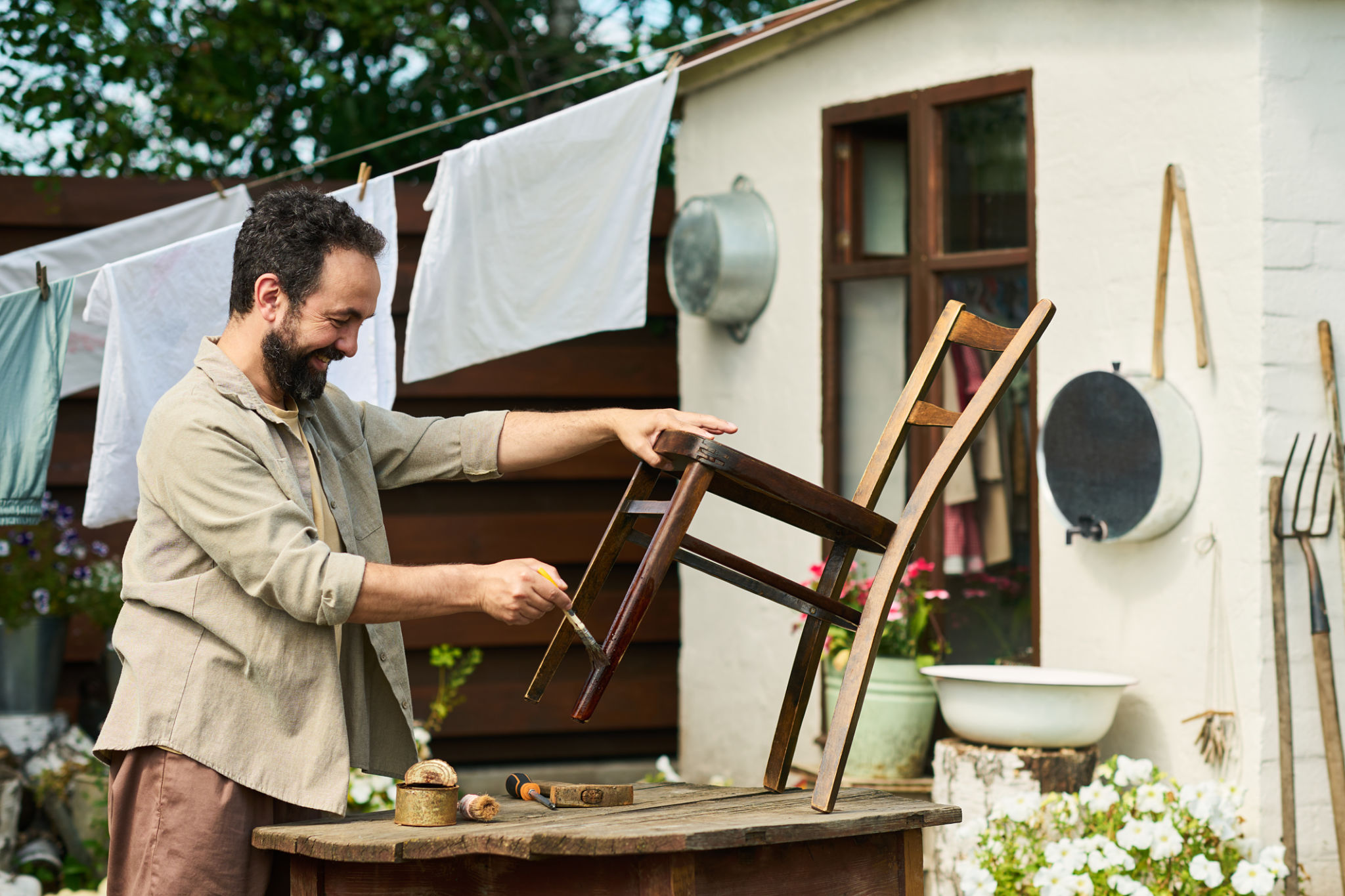 cleaning outdoor furniture