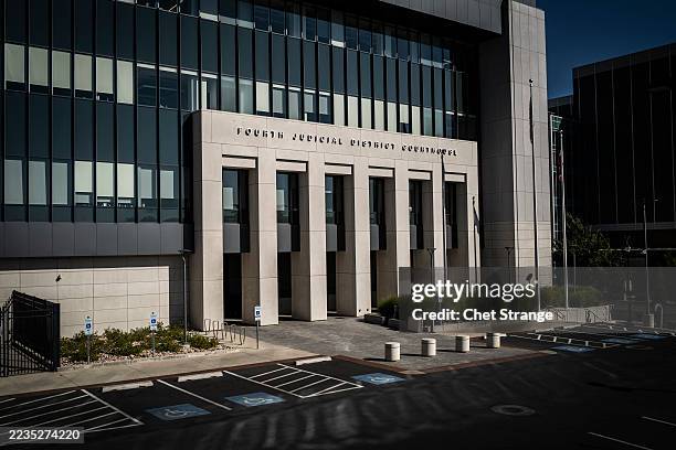 Exterior view of the Fourth Judicial District Courthouse where Tyler Robinson appeared remotely for arraignment on September 16, 2025 in Provo, Utah....
