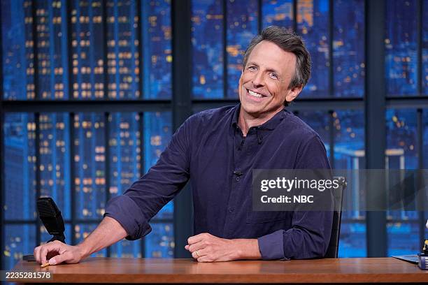 Episode 1700 -- Pictured: Host Seth Meyers during the monologue on September 16, 2025 --