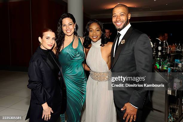 Emma Roberts, Ashley Graham, Tiffany Haddish and Justin Ervin attend the Michael Rubin REFORM Alliance Casino Night Event on September 13, 2025 in...