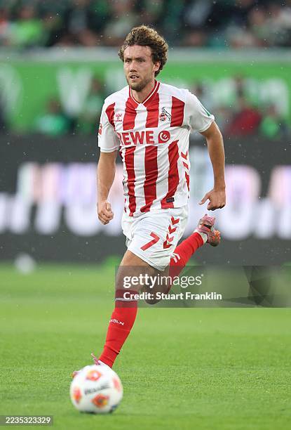 Luca Waldschmidt of Cologne in action during the Bundesliga match between VfL Wolfsburg and 1. FC Köln at Volkswagen Arena on September 13, 2025 in...