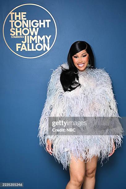 Episode 2184 -- Pictured: Rapper Cardi B poses backstage on Tuesday, September 16, 2025 --