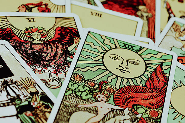 fortune teller tarot - the devil tarot stock pictures, royalty-free photos & images