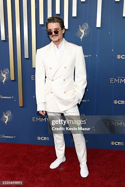 Pedro Pascal attends the 77th Primetime Emmy Awards at Peacock Theater on September 14, 2025 in Los Angeles, California.