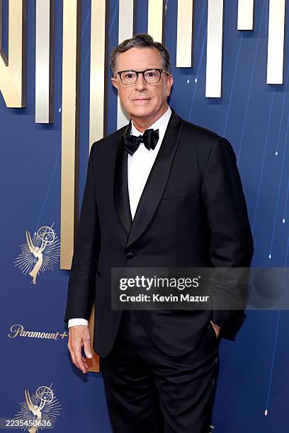 Stephen Colbert attends the 77th Primetime Emmy Awards at Peacock Theater on September 14, 2025 in Los Angeles, California.