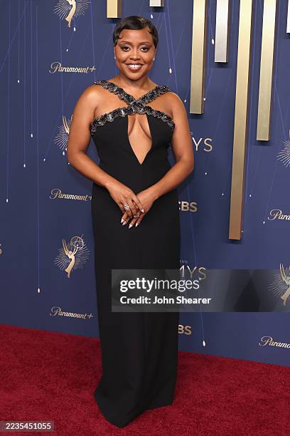 Quinta Brunson attends the 77th Primetime Emmy Awards at Peacock Theater on September 14, 2025 in Los Angeles, California.