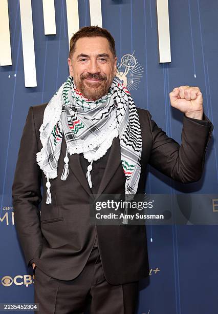Javier Bardem attends the 77th Primetime Emmy Awards at Peacock Theater on September 14, 2025 in Los Angeles, California.