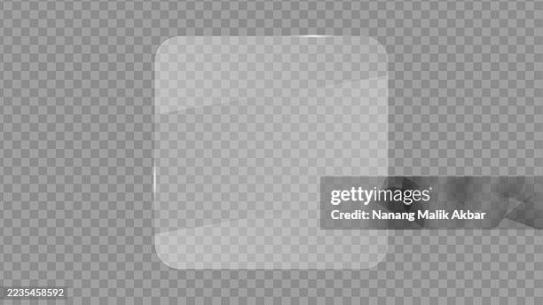 realistic clear flat glass, window, or mirror with transparent background - glass panel stock illustrations