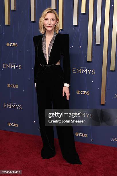 Cate Blanchett attends the 77th Primetime Emmy Awards at Peacock Theater on September 14, 2025 in Los Angeles, California.