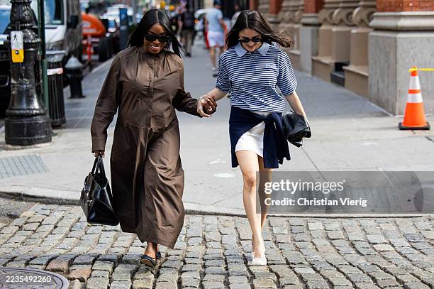 Guests outside Tibi during New York Fashion Week on September 13, 2025 in New York City.