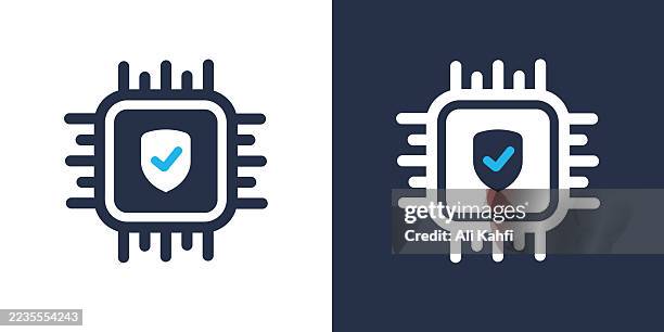 chip security system glyph solid icon. solid icon that can be applied anywhere, simple, pixel perfect and modern style. - core stock illustrations