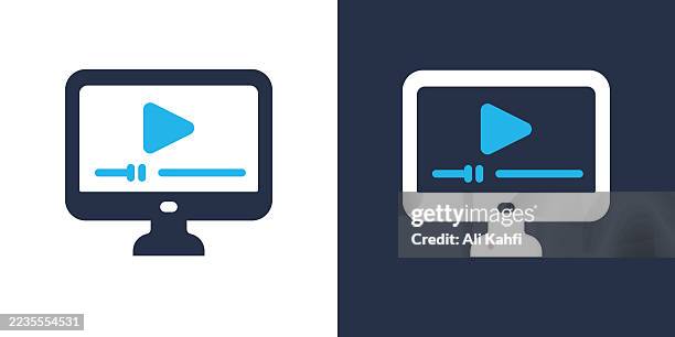 video streaming glyph solid icon. solid icon that can be applied anywhere, simple, pixel perfect and modern style. - photography course stock illustrations