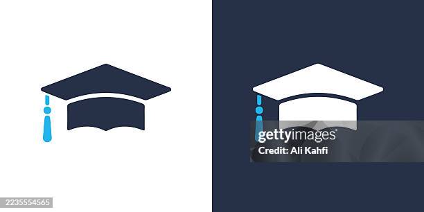 graduation glyph solid icon. solid icon that can be applied anywhere, simple, pixel perfect and modern style. - tassel stock illustrations