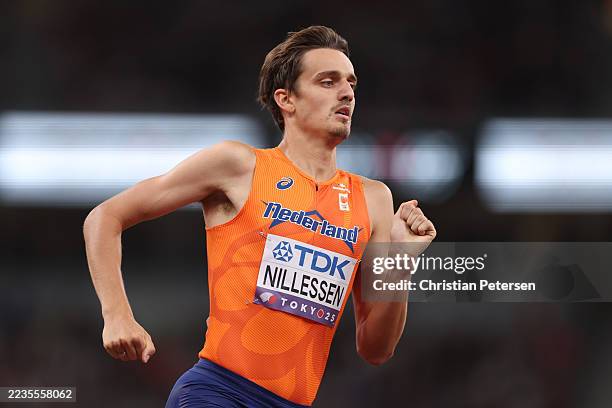 Stefan Nillessen of Team Netherlands competes during the Men's 1500m Semi-Final on day three of the World Athletics Championships Tokyo 2025 at...