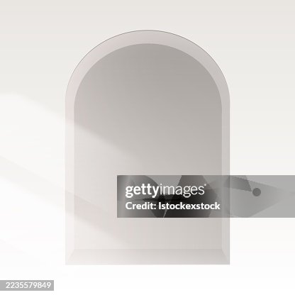 Minimalist Arched Shape on Neutral Background Minimalist Arched Shape on Neutral Background