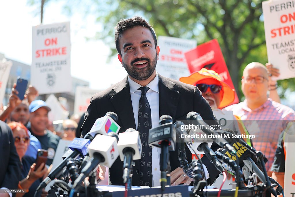 NYC Mayoral Candidate Zohran Mamdani Joins Striking Teamsters Demanding Fair Contract
