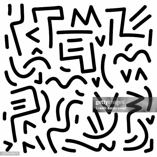 hand drawn brush stroke, highlight, speech bubble, underline, sparkle element. vector illustration - lightning hitting stock illustrations