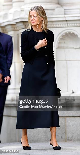 Lady Helen Taylor attends a Vigil for the Deceased with Rite of Reception and Vespers for the Dead for Katharine, Duchess of Kent ahead of her...