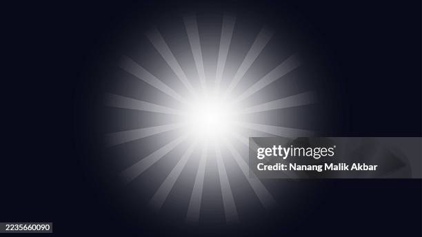 white sunlight or flare light with transparent background - flashlight dark stock illustrations