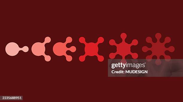 abstract cell division shape illustration - double vision stock illustrations