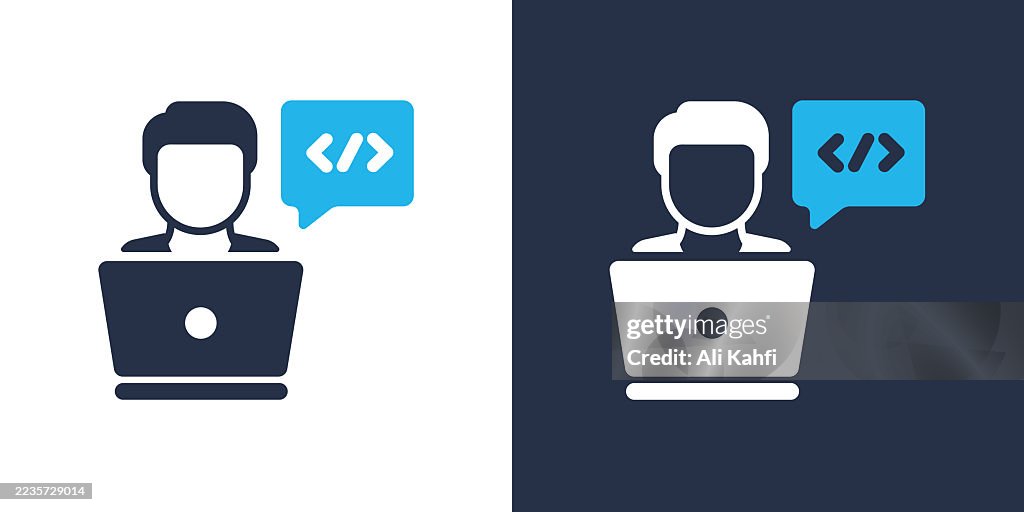 Coding glyph solid icon. Solid icon that can be applied anywhere, simple, pixel perfect and modern style.